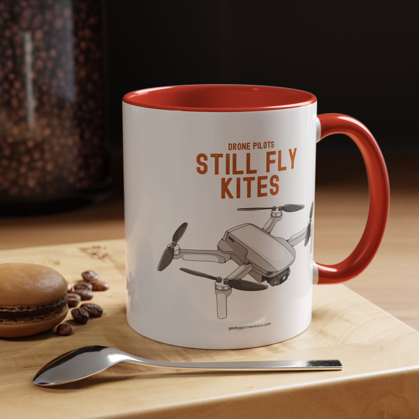 Drone Pilots Still Fly Kites Coffee Mug 11/15oz Accent Mugs for Aviators