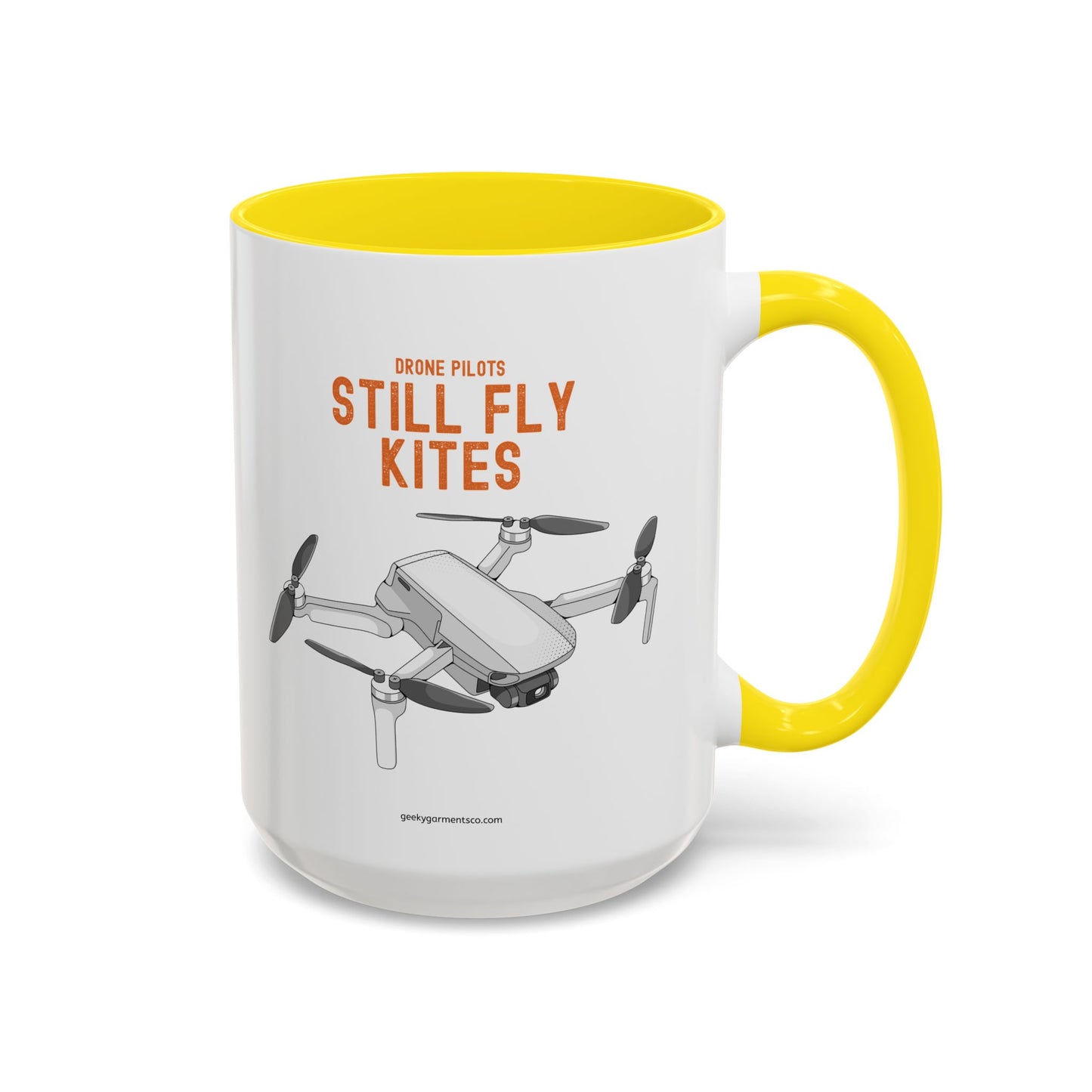 Drone Pilots Still Fly Kites Coffee Mug 11/15oz Accent Mugs for Aviators