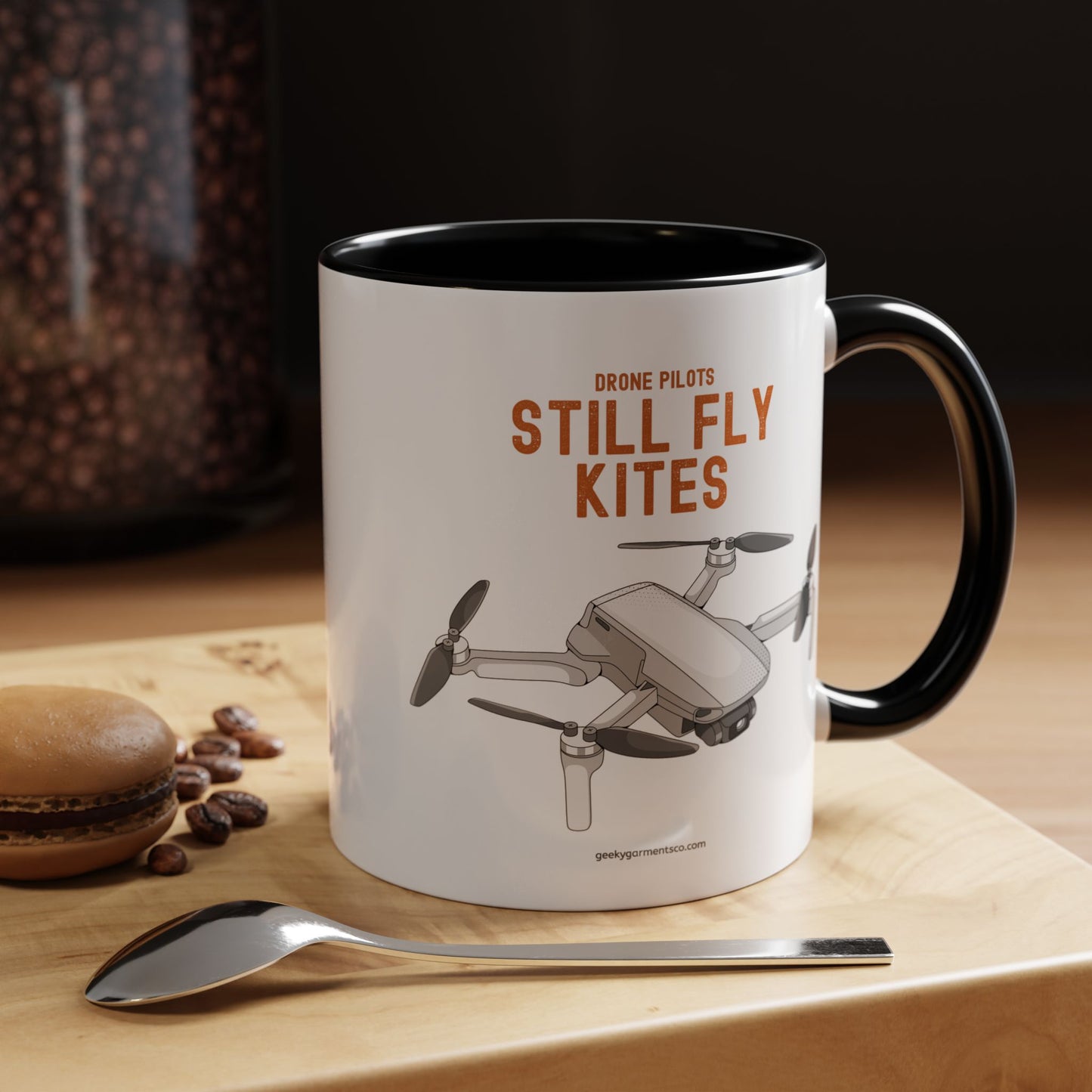 Drone Pilots Still Fly Kites Coffee Mug 11/15oz Accent Mugs for Aviators
