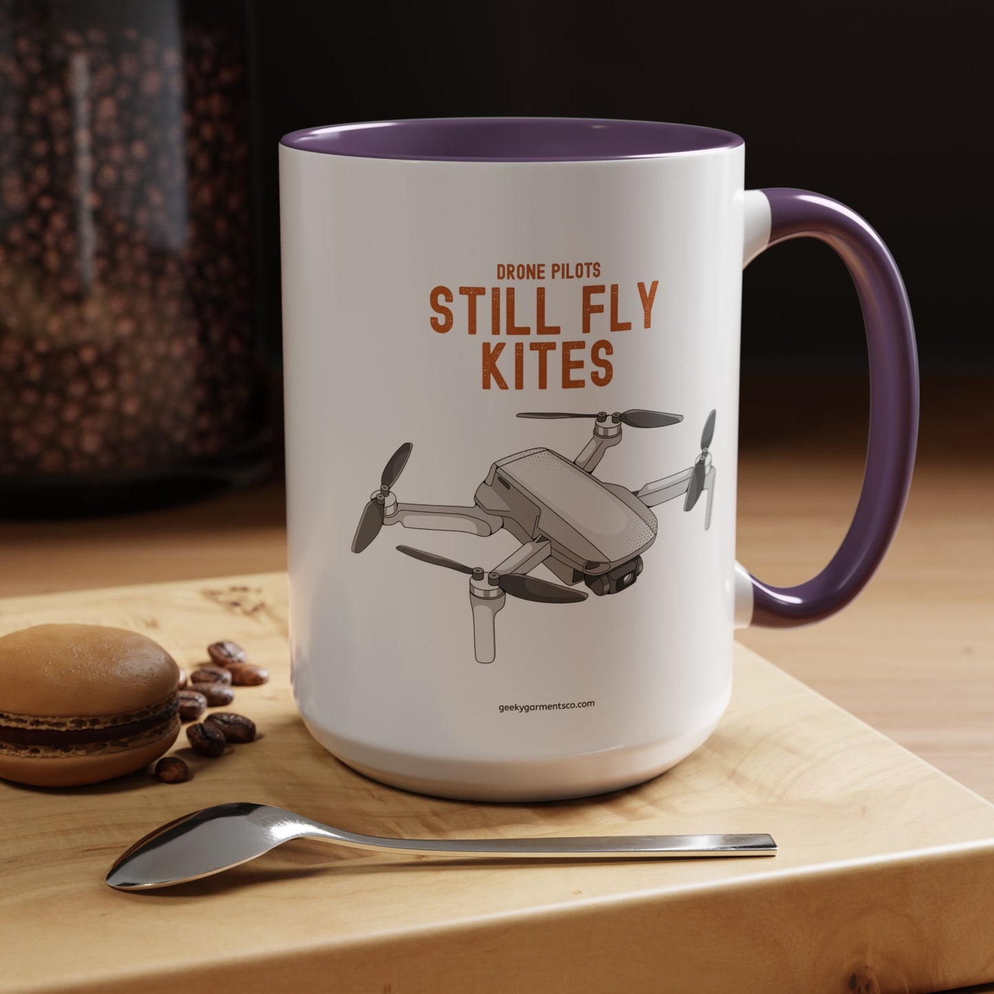Drone Pilots Still Fly Kites Coffee Mug 11/15oz Accent Mugs for Aviators