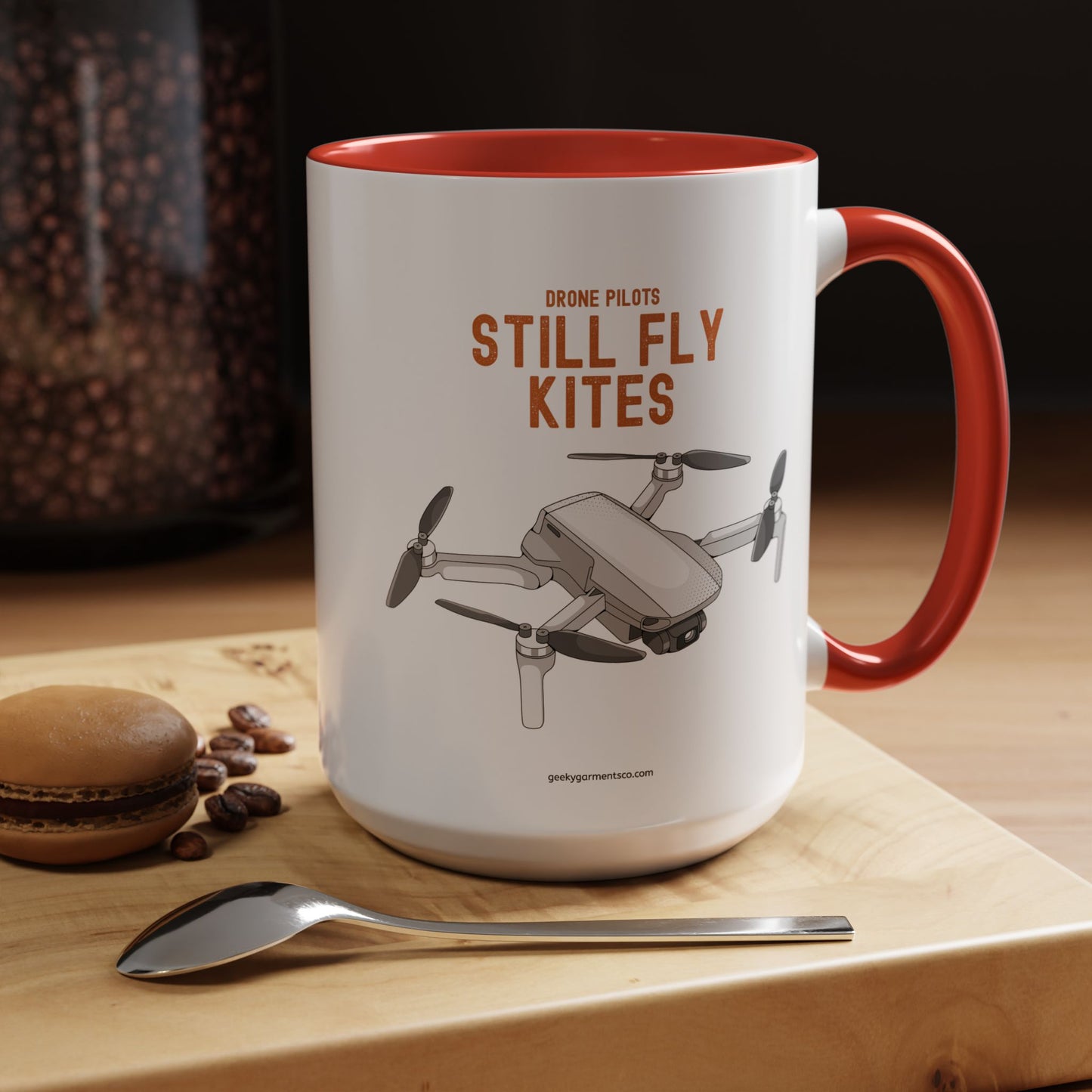 Drone Pilots Still Fly Kites Coffee Mug 11/15oz Accent Mugs for Aviators