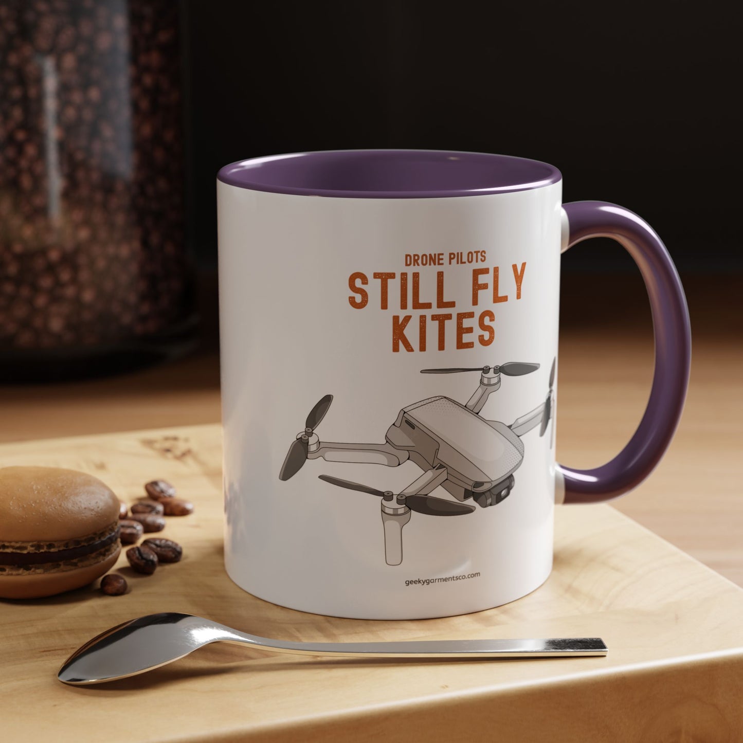 Drone Pilots Still Fly Kites Coffee Mug 11/15oz Accent Mugs for Aviators