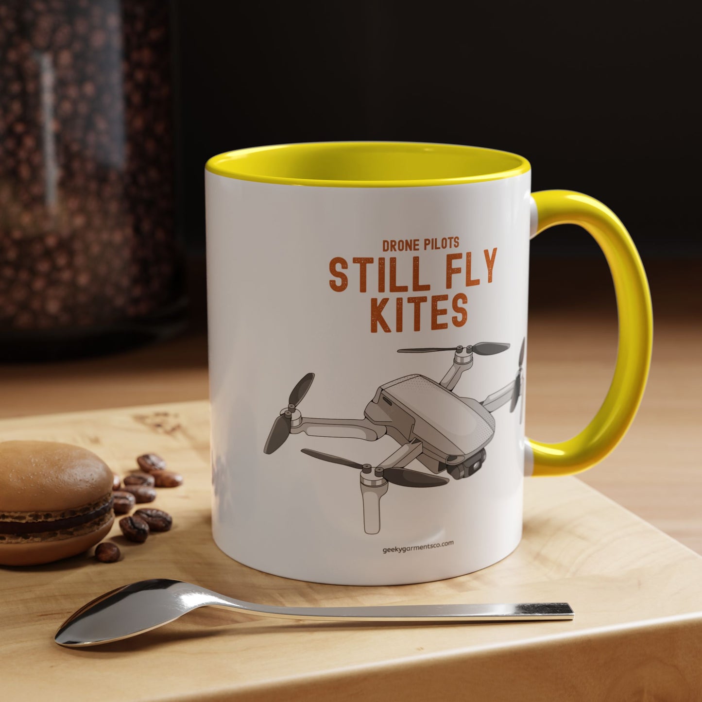 Drone Pilots Still Fly Kites Coffee Mug 11/15oz Accent Mugs for Aviators
