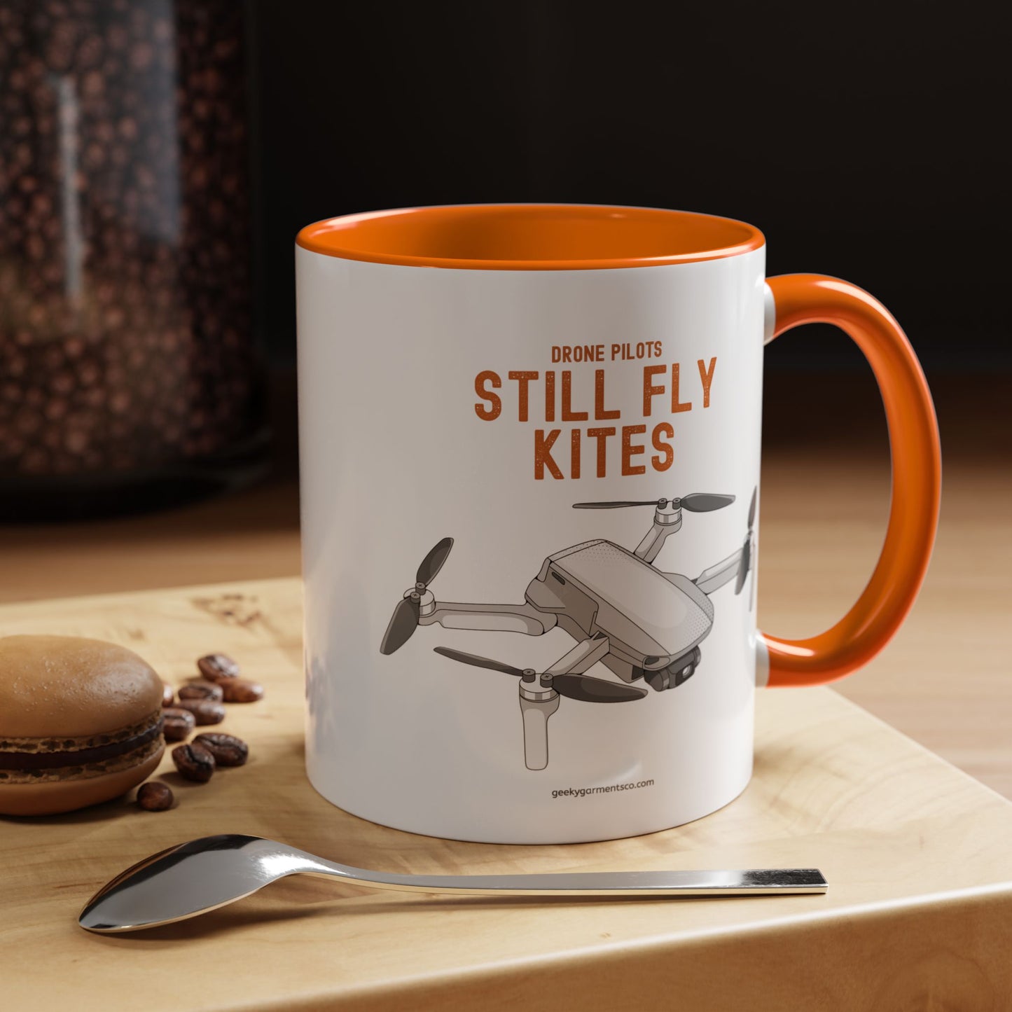 Drone Pilots Still Fly Kites Coffee Mug 11/15oz Accent Mugs for Aviators