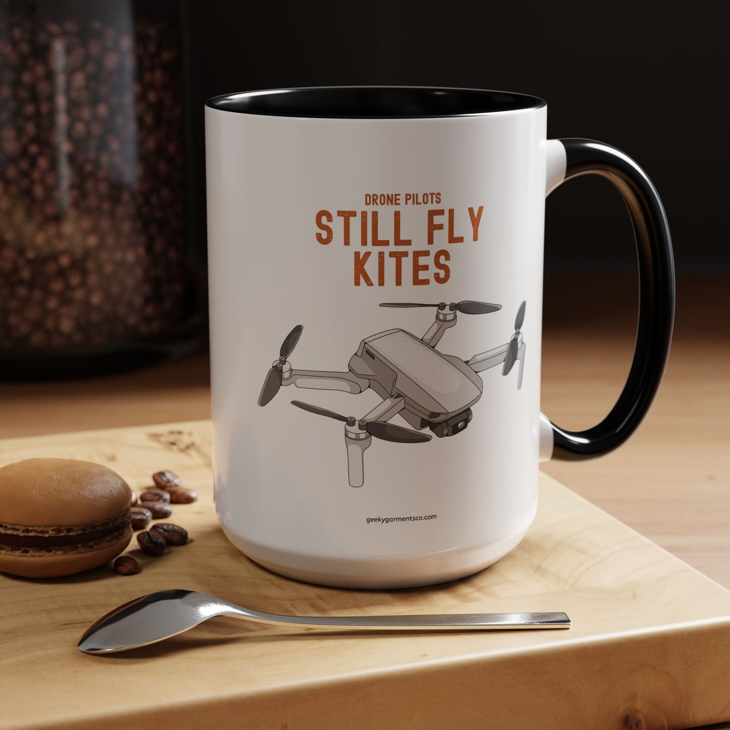 Drone Pilots Still Fly Kites Coffee Mug 11/15oz Accent Mugs for Aviators