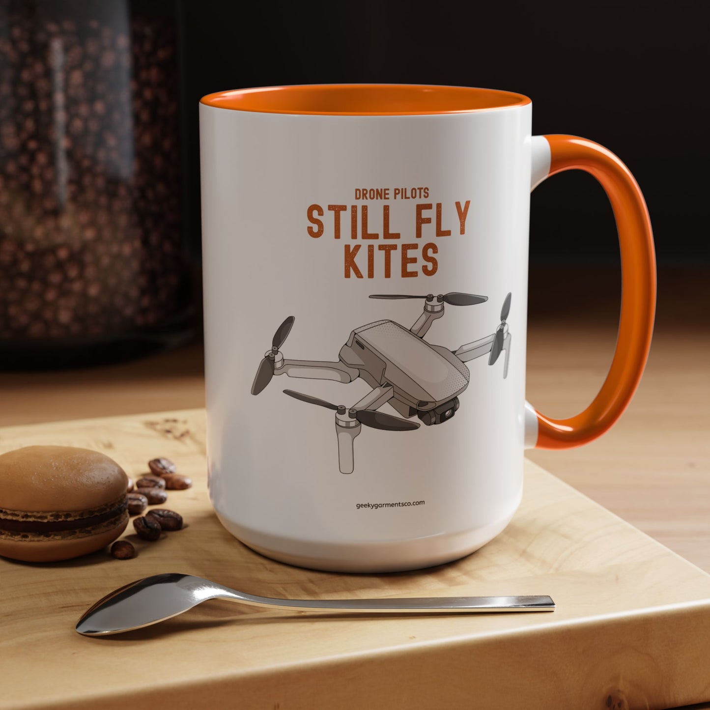 Drone Pilots Still Fly Kites Coffee Mug 11/15oz Accent Mugs for Aviators